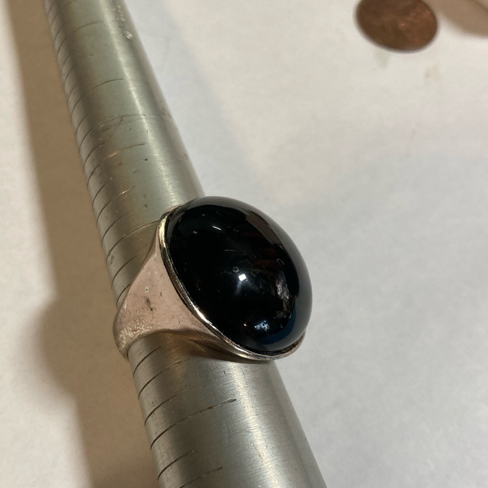 925 onyx statement ring. Size 10